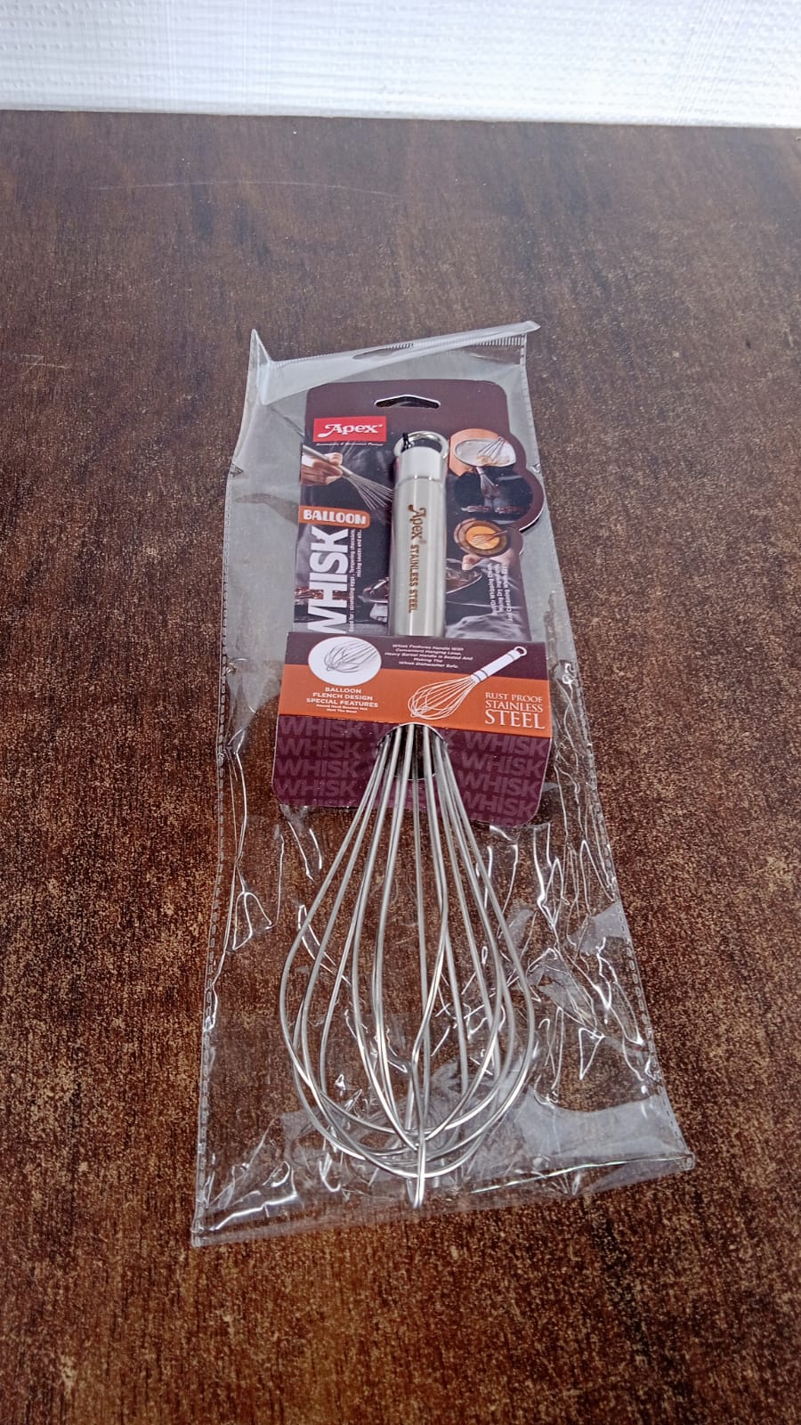 Apex Stainless Steel Medium Hand Whisk (1 Pc) Apex Stainless Steel Medium Hand Whisk (1 Pc)